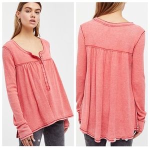 ‼️CLOSING CLOSET SALE‼️NWT [FREE PEOPLE] Waffle Knit Henley Top
